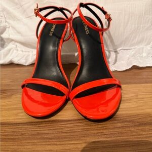 Express Vibrant orange Strappy Heels